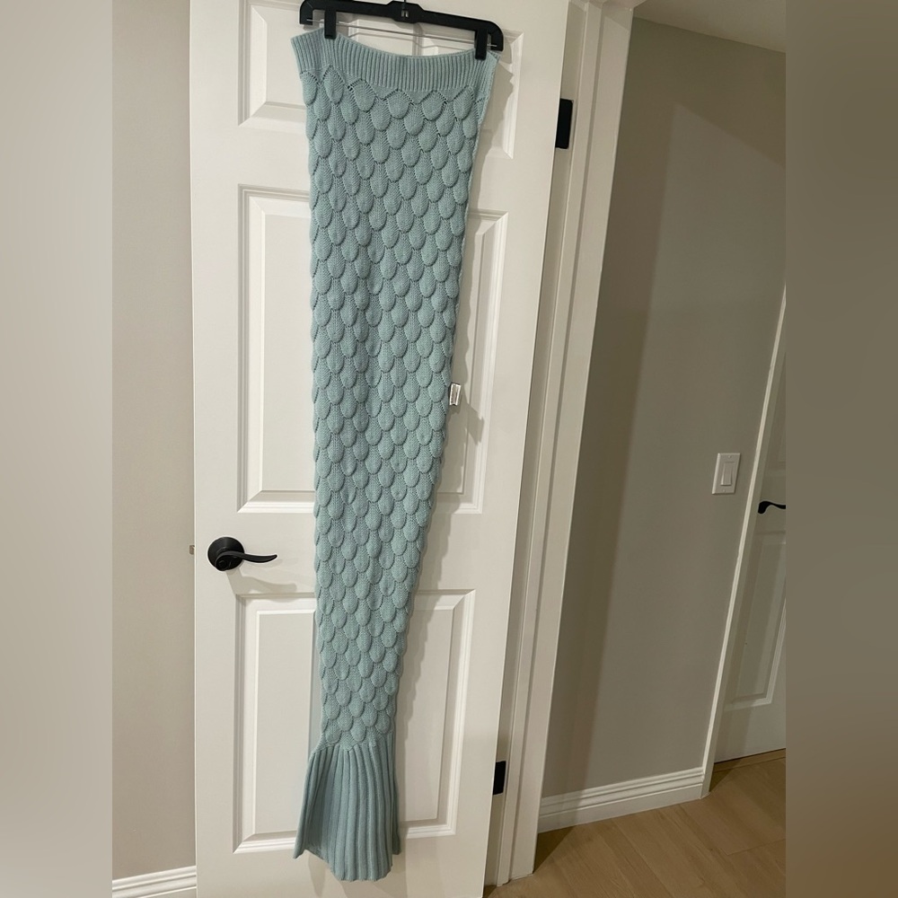 Kensie Light Blue Knit Blanket
